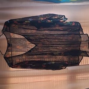 Torrid sheer floral top